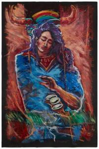 Darren Vigil Gray 1959,Native American Woman,1989,John Moran Auctioneers US 2023-03-14