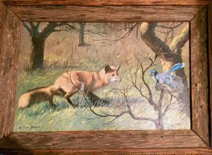 DARRO Peter 1917-1997,Fox and Blue Jay,1971,Ro Gallery US 2023-05-13