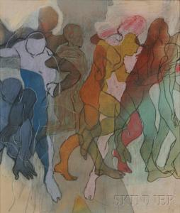 DARROL Aedwyn 1900,Untitled Abstract Group of Figures,1973,Skinner US 2015-12-05