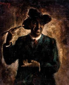 DARVASSY Istvan 1888-1960,Self-portrait,Nagyhazi galeria HU 2020-12-08