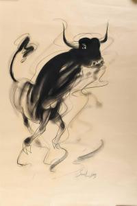 DAS Sunil 1939-2015,Running bull,Woolley & Wallis GB 2023-06-07