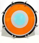 DASHPER Julian 1960-2009,Untitled, Drumskin Orange & Blue,1996,International Art Centre 2023-12-12