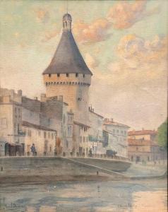 DASQUE Raoul 1860-1937,Tour de l'horloge à Libourne,Millon & Associés FR 2019-05-17