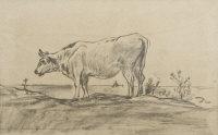 DAUBIGNY Charles Francois 1817-1878,Cow Standing in a landscape,Adams IE 2010-10-05