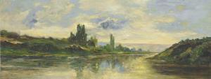 DAUBIGNY Charles Francois 1817-1878,Les Bords de la Seine,Christie's GB 2016-10-26