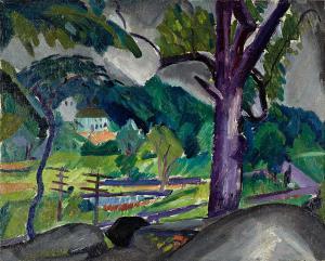 DAUGHERTY James Henry 1889-1974,New Jersey Landscape,1915,Swann Galleries US 2023-11-30