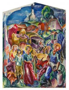 DAUGHERTY James Henry 1889-1974,Rural Life, Holy Milly and the New Ford Car,Bonhams GB 2023-08-23