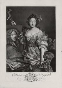 DAULLE Jean,Catherine Mignard mit dem gemalten Bildnis ihres V,1735,Galerie Bassenge 2022-06-01