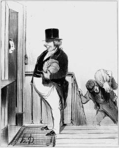 DAUMIER Honore 1808-1879,Bien venu qui apporte,1840,Galerie Bassenge DE 2008-05-29