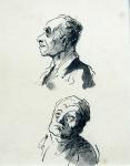 DAUMIER Honore 1808-1879,Two Heads of Attorneys,Westbridge CA 2021-04-24