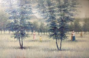 DAUMIER Jean 1948,Women and children in woodland,Gorringes GB 2021-03-29