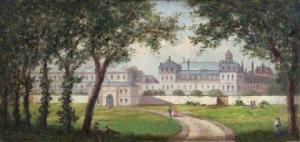 DAUMONT Emile 1834-1921,Les loges de Saint Germain-e,1871,Saint Germain en Laye encheres-F. Laurent 2014-03-30