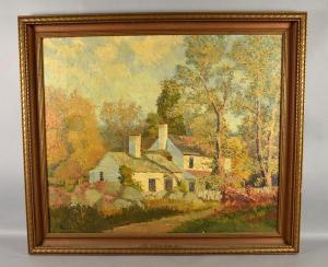DAVAUX Robert Jean 1887-1962,Country House,1931,Dargate Auction Gallery US 2016-10-09