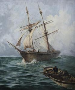 DAVENPORT Hayward M 1800-1900,Fishing boat and schooner at sea,Gorringes GB 2010-10-20
