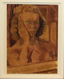 DAVENPORT Leslie 1905-1973,believed to be a portrait of his wife,Keys GB 2021-02-19