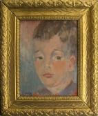 DAVENPORT Roselle 1914-1997,portrait of a boy signed LL,Pook & Pook US 2008-12-04