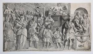 DAVENT Léon 1540-1556,L\’imperatore Traiano offre un sacrificio,1565,Bertolami Fine Arts 2021-11-16