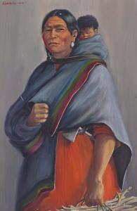 DAVEY LOCHRIE Elizabeth,So-mu-sá-ki (Carries Water Woman), Crow Indian,1943,Bonhams 2023-02-07