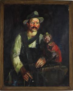 DAVEY Randall 1887-1964,MAN AND MONKEY,CRN Auctions US 2019-01-27