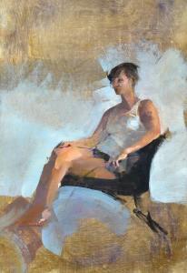 David Ar Amnon 1973,Seated Female Figure,Tiroche IL 2018-01-27