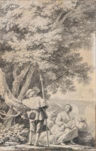 DAVID DE MARSEILLE Joseph Antoine,Famille de bergers sous un arbre,Millon & Associés 2019-03-28