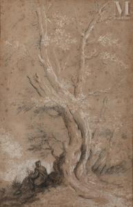 DAVID DE MARSEILLE Joseph Antoine 1725-1789,Personnage au pied d\’un arbre,Artprecium FR 2022-03-25