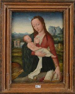 DAVID Gerard 1460-1523,Vierge à l'Enfant devant un paysage,VanDerKindere BE 2019-05-28