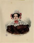 DAVID Jean Louis 1792-1868,“Retrato de Dama con traje marrón”,1838,Goya Subastas ES 2008-05-27