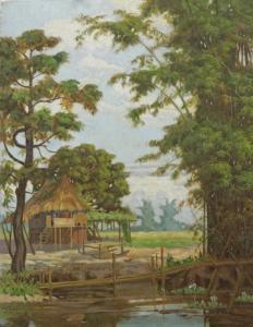 DAVID Jose B 1909-1990,Bahay Kubo,1937,Leon Gallery PH 2018-06-09