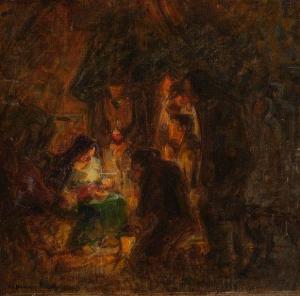 DAVID NILLET Germain,L\’Adoration des bergers, d\’après Rembrandt,Damien Leclere 2019-02-27