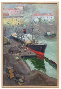 davidov vitali 1923-2007,At the docks,1961,Dickins GB 2017-06-09