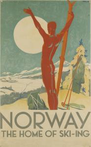 DAVIDSEN Trygve M 1895-1978,NORWAY / THE HOME OF SKI - ING,1926,Swann Galleries US 2020-02-13