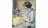 DAVIDSON Bessie 1879-1965,Jeune fille au miroir,1914,Beaussant-Lefèvre FR 1999-12-10