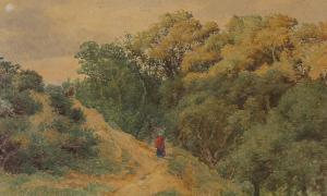 DAVIDSON C,figure on a path,1898,Burstow and Hewett GB 2021-07-09