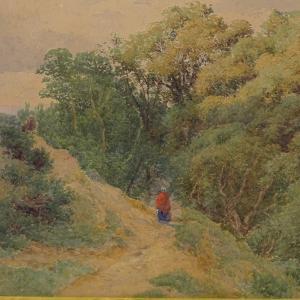 DAVIDSON C,woman on a country road,1893,Burstow and Hewett GB 2019-10-16