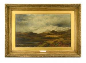 DAVIDSON Charles Topham,The First Snow on the Mountains, Llyn Helsi, North,Cheffins 2021-06-30