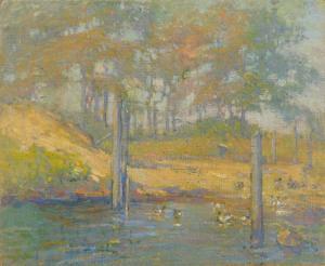 DAVIDSON Clara D. 1874-1962,Fall Landscape,1903,Rachel Davis US 2023-03-25