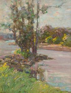DAVIDSON Clara D. 1874-1962,Summer on the River,Shannon's US 2023-06-22