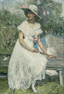 DAVIDSON Clara D. 1874-1962,The Pink Camellias,Skinner US 2018-07-24