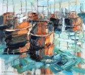 DAVIDSON Colin 1968,BOATS AT PORTAVOGIE,Ross's Auctioneers and values IE 2017-03-01