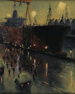 DAVIDSON Colin H 1961,HARLAND & WOLFF, NIGHT SHIFT SERIES I,2020,Ross's Auctioneers and values 2024-04-17