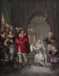 DAVIDSON Ezechiel 1792-1870,Mary Stuart gedwongen tot troonsafstand,1823,Bernaerts BE 2017-05-02