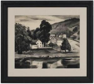 DAVIDSON George 1889-1965,Farm Scene,Brunk Auctions US 2020-02-07