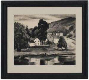 DAVIDSON George 1889-1965,Farm Scene,Brunk Auctions US 2019-07-19