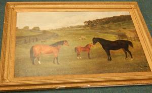davidson j.s 1910-1920,Horses, cattle and sheep in a field,1870,Golding Young & Mawer GB 2017-09-20
