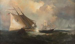 DAVIDSON Julian Oliver 1853-1894,Nyack (New York) Sailing boats in,1881,Hargesheimer Kunstauktionen 2020-09-12