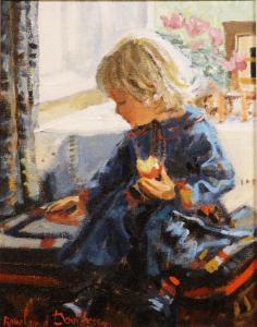 DAVIDSON Rowland 1942,LITTLE GIRL WITH APPLE,De Veres Art Auctions IE 2024-03-26