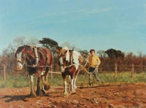 DAVIDSON Rowland 1942,PLOUGHING THE FIELD,Ross's Auctioneers and values IE 2024-03-20