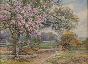 DAVIES edward 1841-1920,Geese under cherry blossom,1885,Bellmans Fine Art Auctioneers GB 2023-02-21