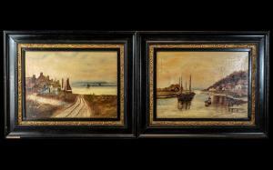 DAVIES edward 1841-1920,River and Boat Scenes,Gerrards GB 2022-03-17